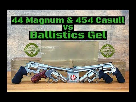 44 Magnum & 454 Casull vs Ballistics Gel (Short & Long Barrel)