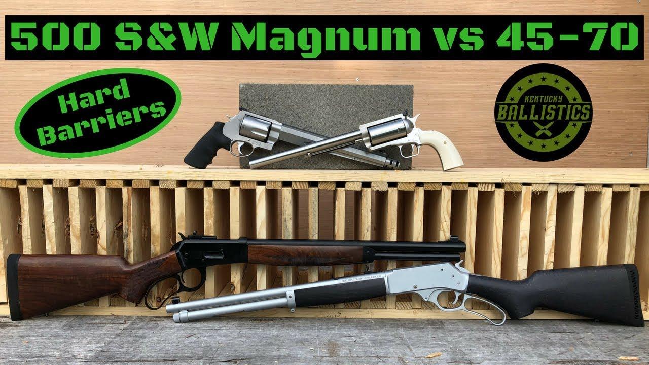 500 S&W Magnum vs 45-70 vs Pine Boards (Pistol & Rifle)