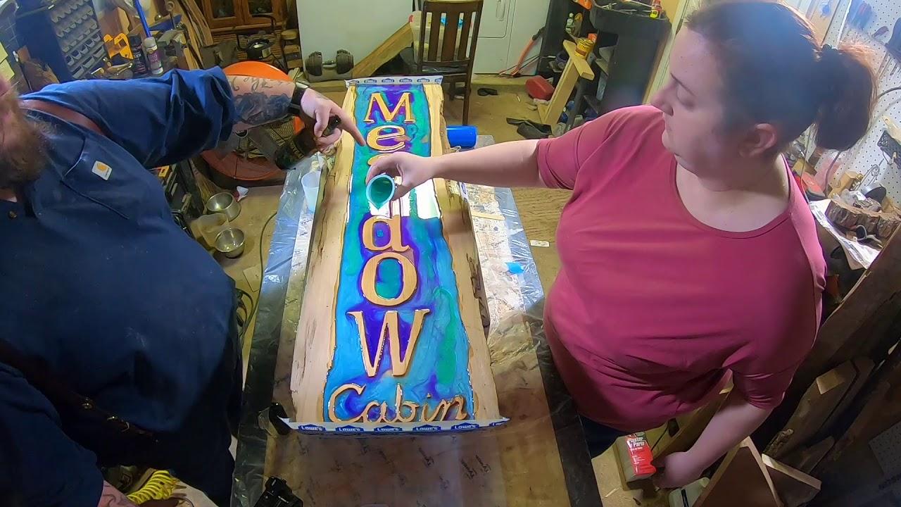 Wood & Epoxy Sign