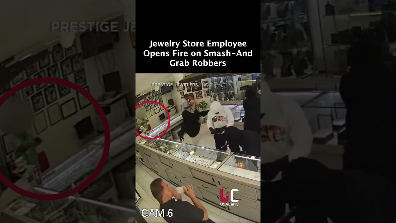 Jewelry Store Employee Opens Fire On Smash And Grab Robbers 