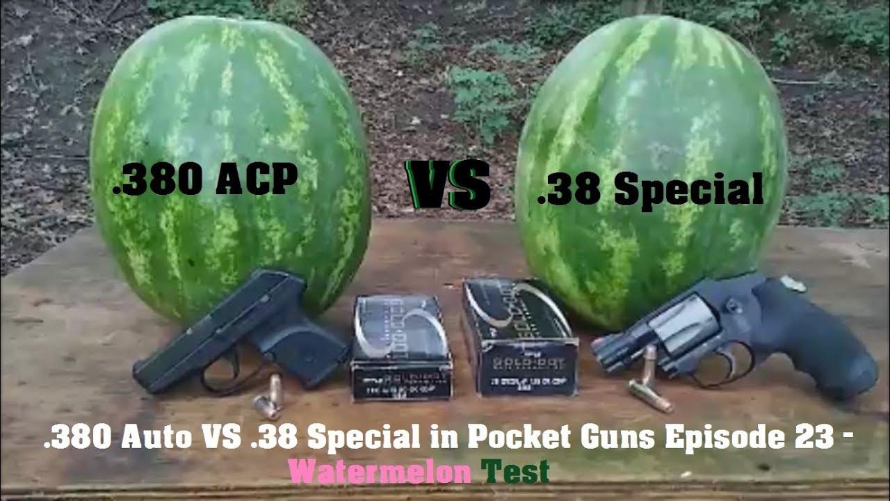 380 Auto VS .38 Special in Pocket Guns,watermelons,shooting watermelons,wat...